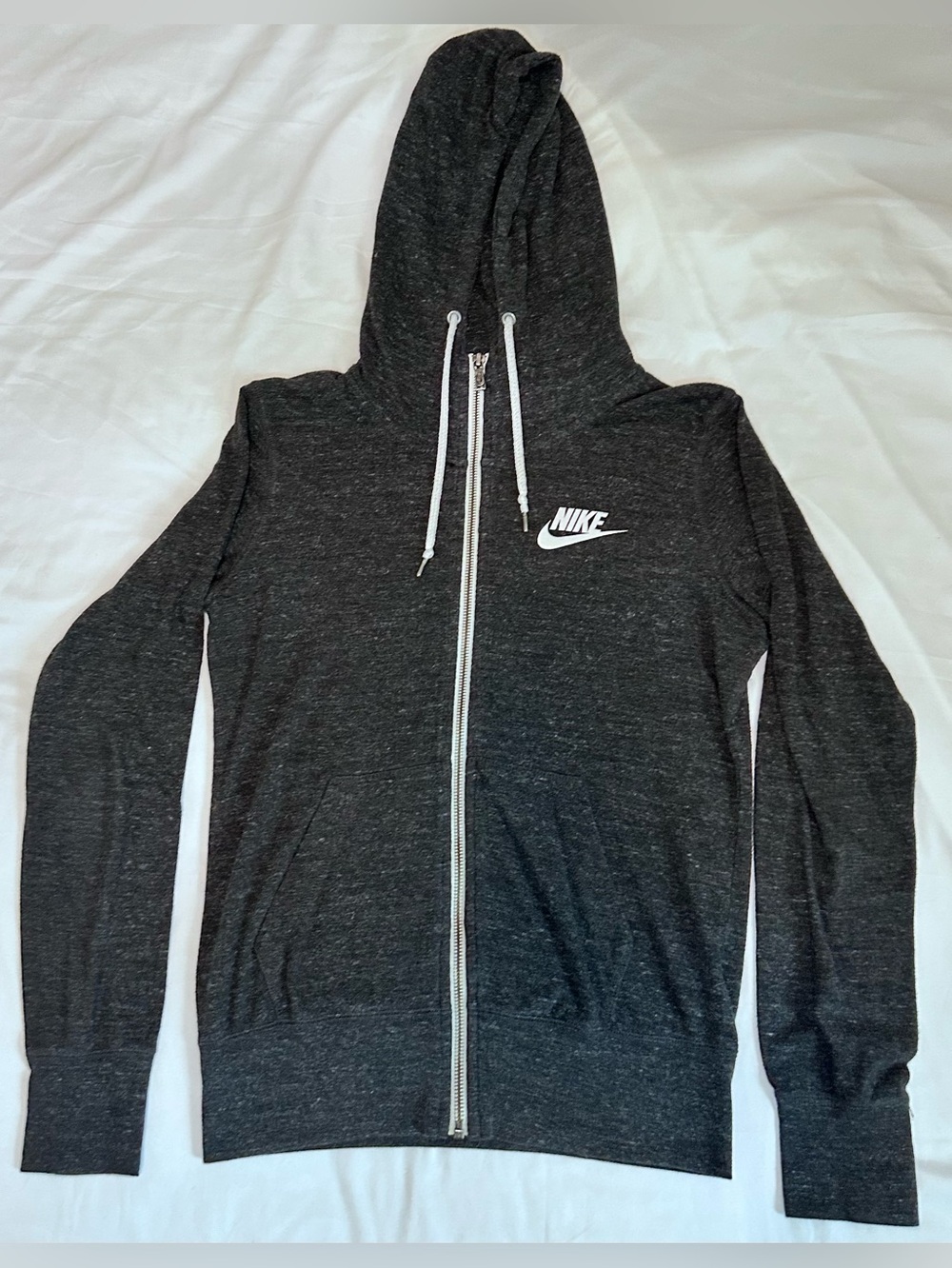 Nike Sportswear Gym Vintage Full Zip Hoodie Charcoal Gray Women’s Small